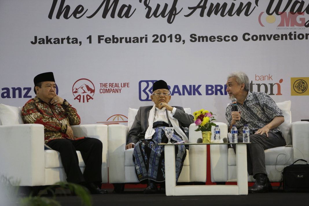 peluncuran buku “The Ma’ruf Amin Way” di Gedung Smesco, Jakarta, Jumat (1/2/2019).